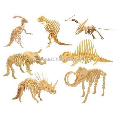 3D Wooden Puzzle Toy-Dinosaurs
