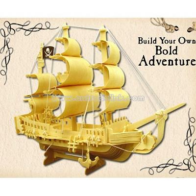 3D Wooden Puzzles-Pirate Ship