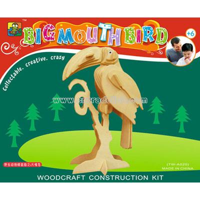 3D Wooden Puzzles-Toucan