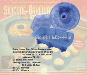 3PCS Silicon Bakeware Set