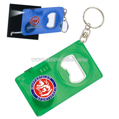 3in1 Bottle Opener With LED Light&Tape Measure