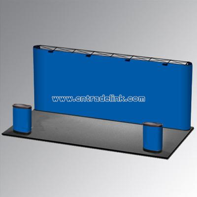 3x8 Straight pop up display,with fabric panel