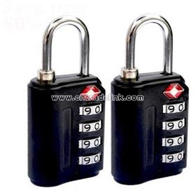 4-Dial TSA Combination Luggage Locks (Black)