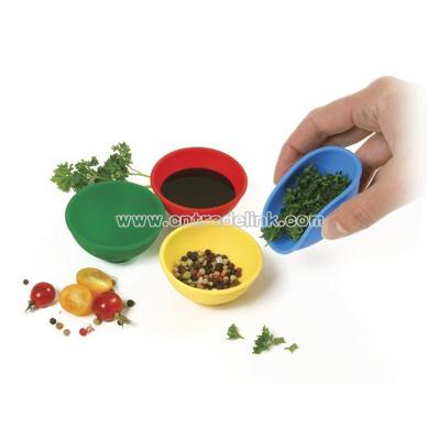 4-Piece Silicone Mini Flexible Pinch Bowl Set, Multicolored