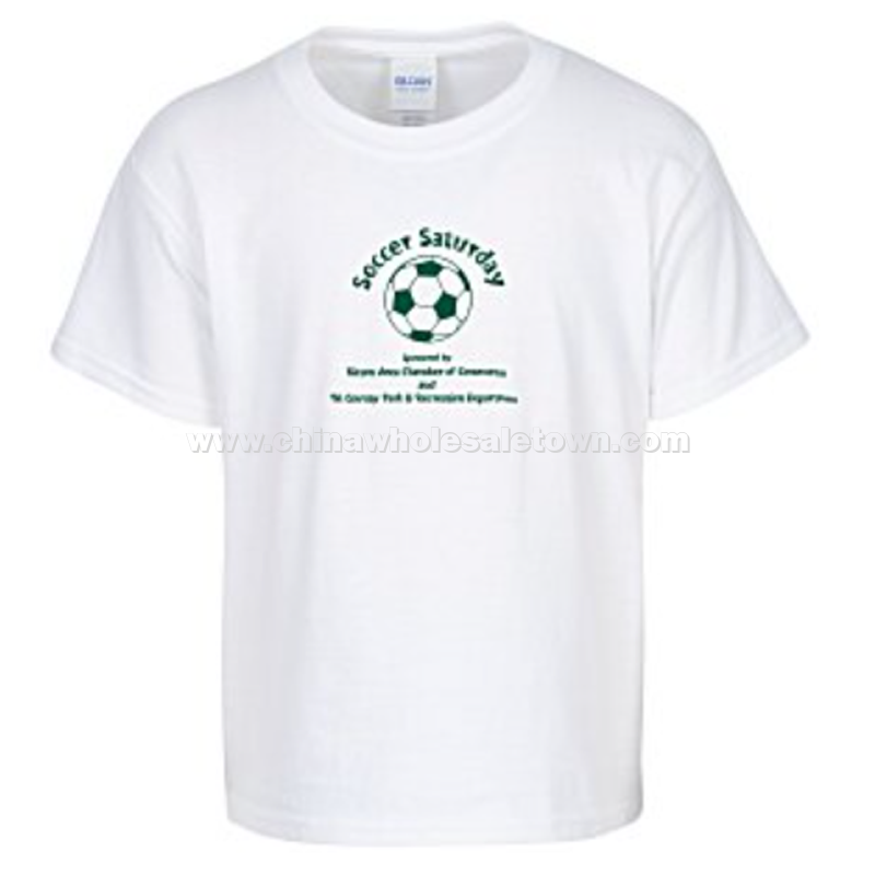 6 oz. Ultra Cotton T-Shirt - Youth - Screen - White