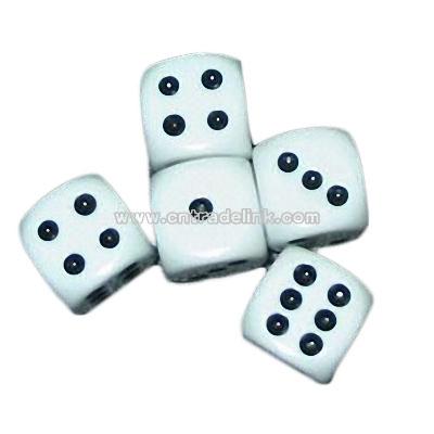 6-sides White Opaque Dice