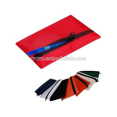 600 denier polycanvas pencil case with zipper closure