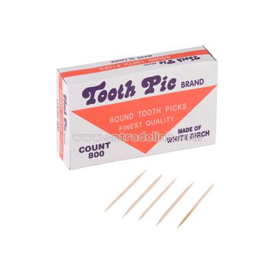 68 mm double pointed round hotel picks 24 packs of 800