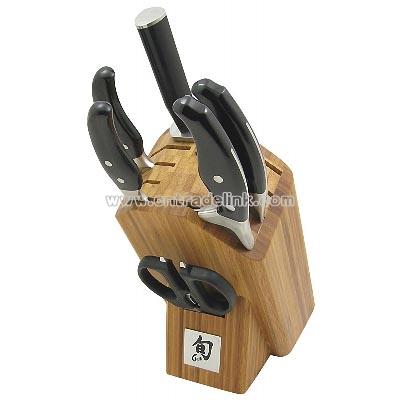 7 Piece Kitchen Knife Bamboo Block Set