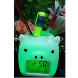 7 colors change digital alarm clock