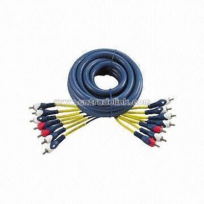 7RCA Plugs to 7RCA Plugs Cable