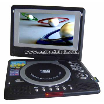 7inch Swivel LCD Portable DVD Player with USB, Analog TV, Card Reader