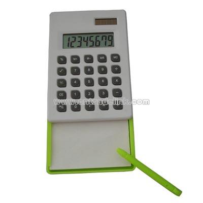 8 digits calcualtor with memo pad and pen