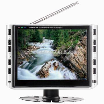 8 inch LCD TV with Card Reader, USB & Digital Photo Frame Function