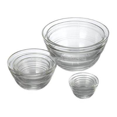 8-pc. Set of Glass Nesting Bowls