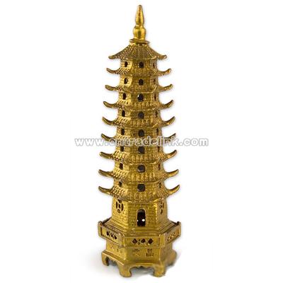 9 Tier Brass Pagoda Statue