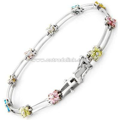 925 Silver Bracelet with Gemstone