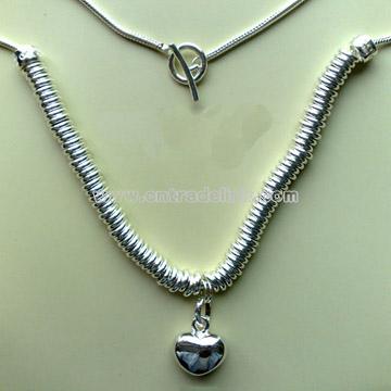 925 Silver Necklace with Heart