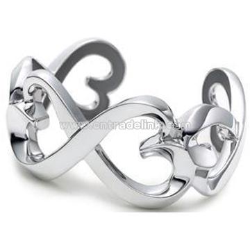 925 Sterling Silver Wide Bangle Bracelet