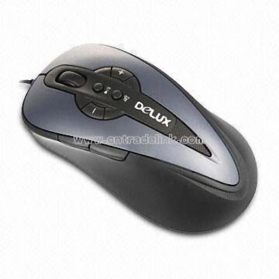 9D Optical Mouse with Play/Pause Buttons