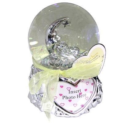 A Star is Born Baby Musical Photo Snow Globe