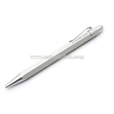 A.G. Spalding & Bros Hexagonal Body Ballpoint Pen - 0.7 mm - Silver Body