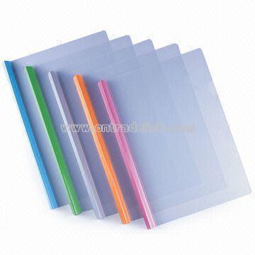 A4 Size File Holders/Translucent Slide Grip Report Covers