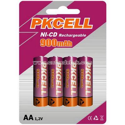 AA Size 900mah Nicd Rechargeable Battery