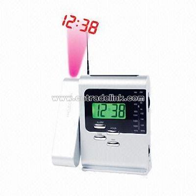 AM/FM LCD Projection Alarm Clock Radio with Battery Back-up