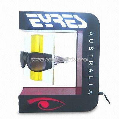 Acrylic Sunglasses Display Rack with LED Lights on Top and Bottom