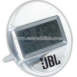 Acrylic desk time & weather station