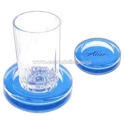 Acrylic liquid round coaster