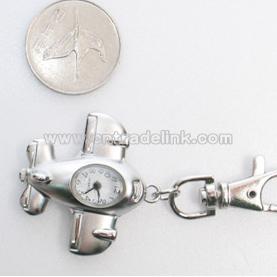 Air Plane Shape Watch With Keychain