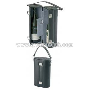 All Leather Wine Tote