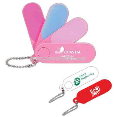 All in one nail file keychains