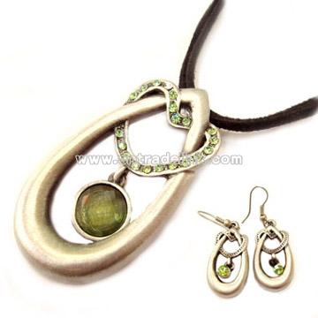 Alloy with Czech Crystal Jewelry Set
