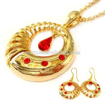 Alloy with Czech Crystal Jewelry Set