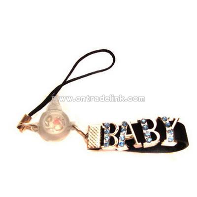 Alphabet Rhinestone Key Chain
