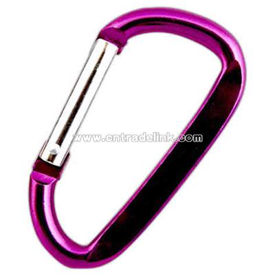 Aluminum alloy carabiner with angled top