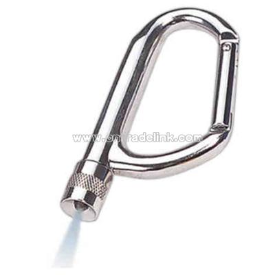 Aluminum flashlight carabiner