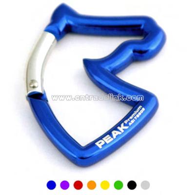 Aluminum horse head shaped carabiner