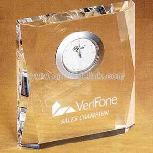 Angled optical crystal clock