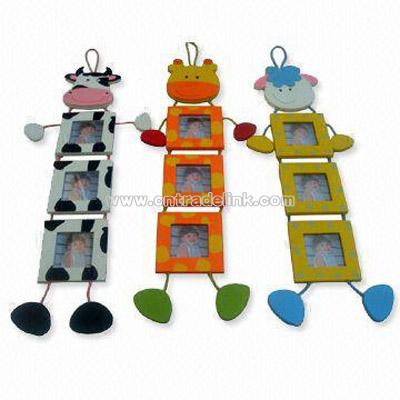 Animal Designs Hanging Wooden Photo Frame