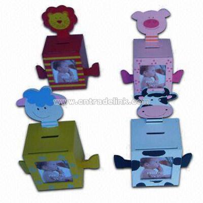 Animal Wooden Saving Box Photo Frames