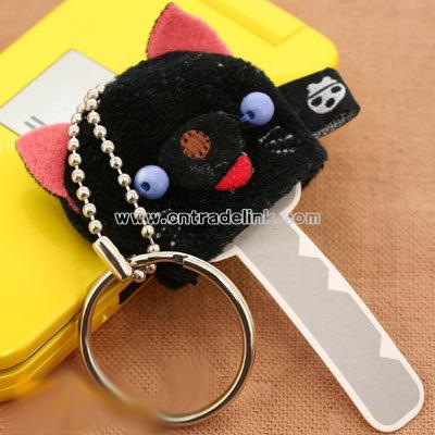 Animale Adorable Plush Key Cover Ring (Cat)