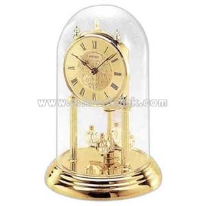 Anniversary clock with brass base
