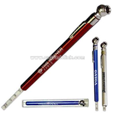 Anodized safety auto tire gauge