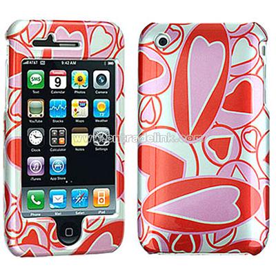 Apple iPhone 3G Hearts Hard Case