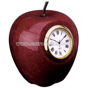 Apple shape marble clock