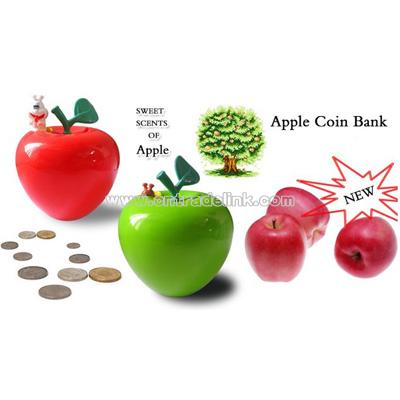 Apple shaped coin bank